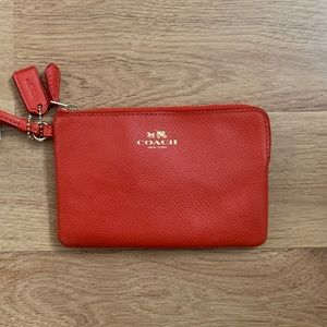 Coach Corner Zip Wristlet